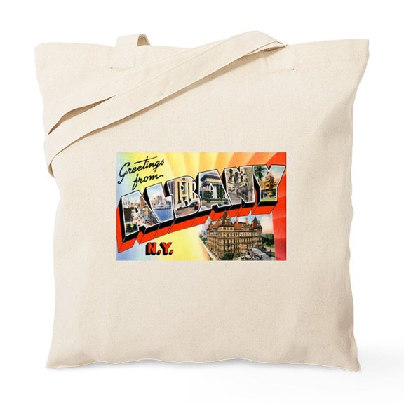 CafePress - Albany New York Greetings Tote Bag - Unisex Canvas Tote Bag, Beige, 1-Piece