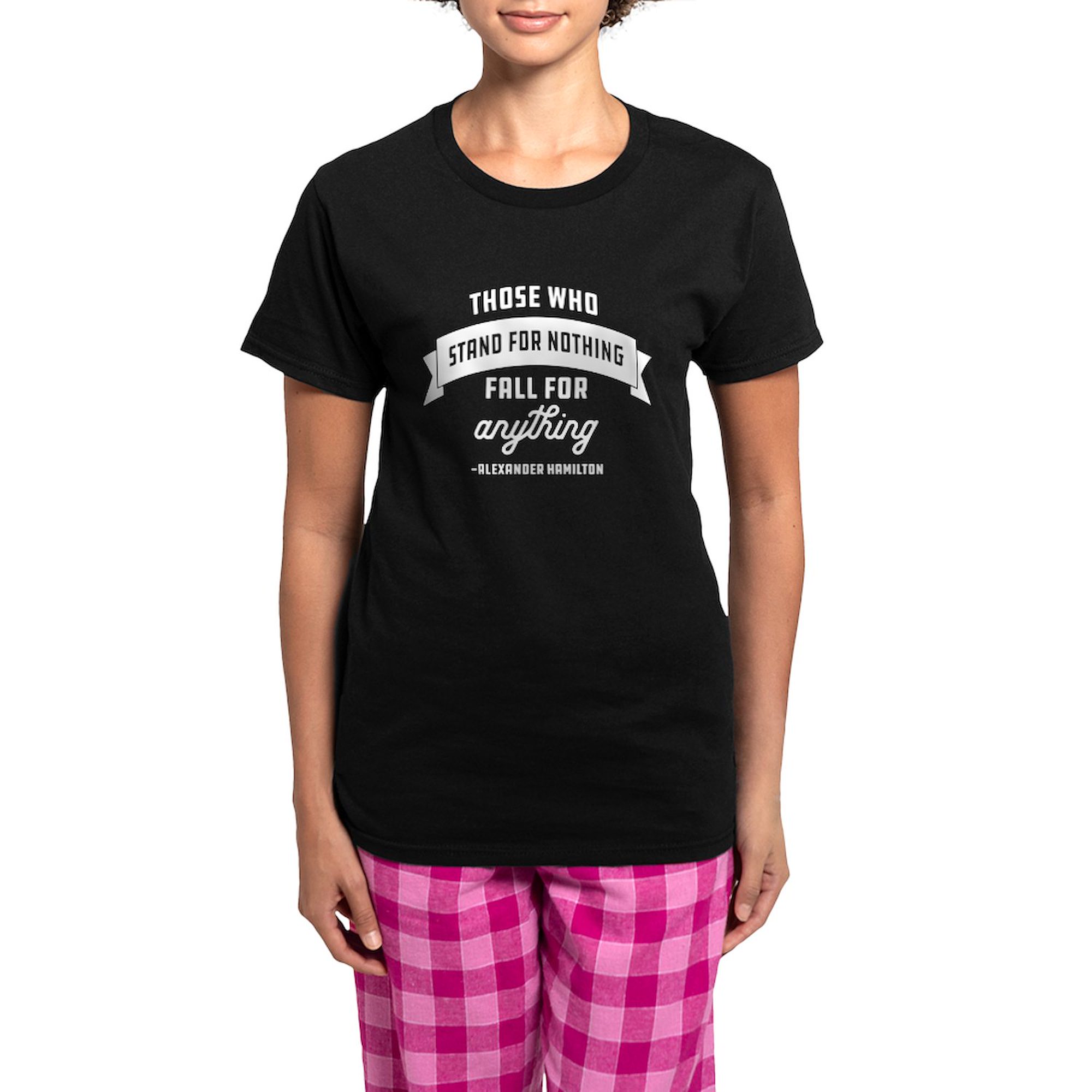 CafePress Alexander Hamilton Quote Pajamas Women s Short Sleeve Print T Shirt and Pants Dark Cotton Pajama Set Walmart