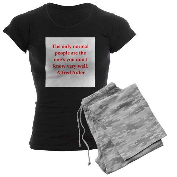 CafePress - Alfred Adler Quotes Women's Dark Pajamas - Women's Short Sleeve Print T-Shirt and Pants Dark Cotton Pajama Set