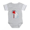 thumbnail image 1 of CafePress - Algeria Under The Magnifying Glass - Cute Infant Baby Football Bodysuit, 1 of 3