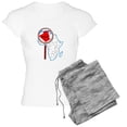 thumbnail image 1 of CafePress - Algeria Under The Magnifying Glass Pajamas - Women's Light Pajamas, 1 of 4