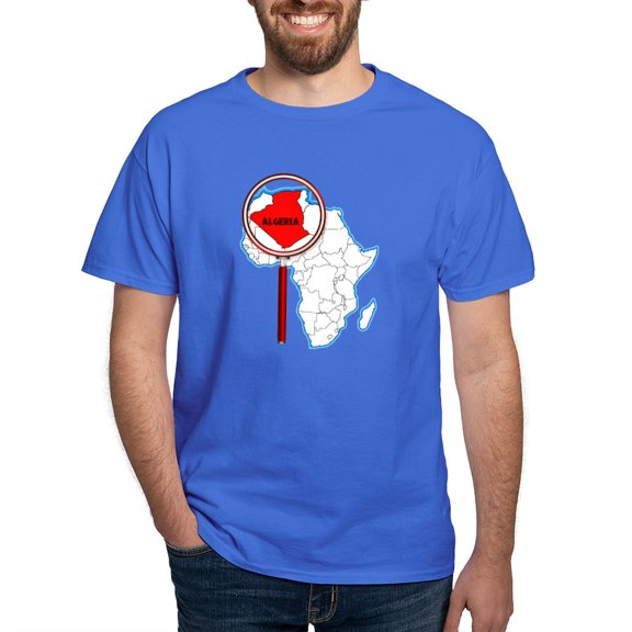 CafePress - Algeria Under The Magnifying Glass T Shirt - Men's Classic Graphic Cotton T-Shirt