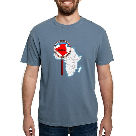 CafePress - Algeria Under The Magnifying Glass T Shirt - Mens Comfort Colors Shirt