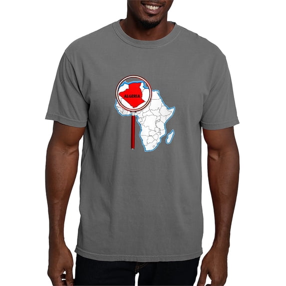 CafePress - Algeria Under The Magnifying Glass T Shirt - Mens Comfort Colors Shirt