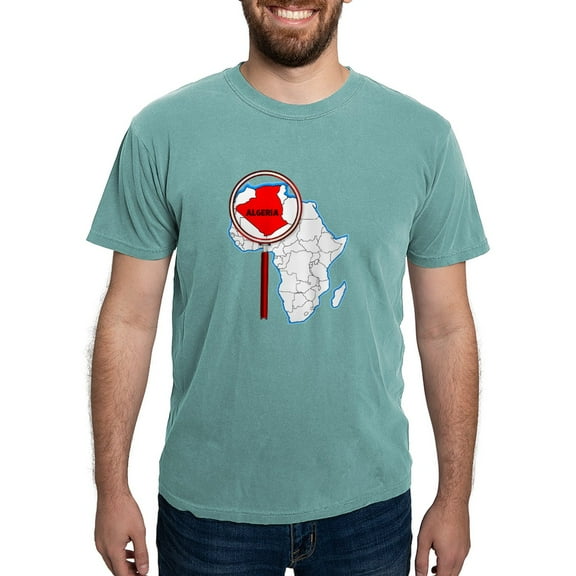 CafePress - Algeria Under The Magnifying Glass T Shirt - Mens Comfort Colors Shirt