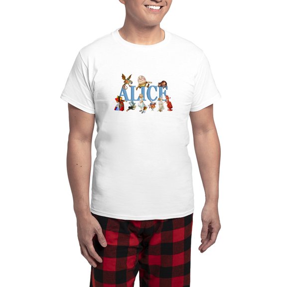 CafePress - Alice & Friends In Wonderland Men's Light Pajamas - Men's Light Loose Fit Cotton Pajama Set