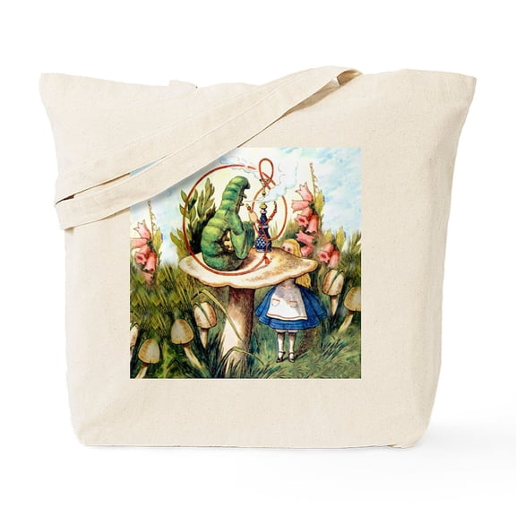 CafePress - Alice Seeks Advice From The Caterpillar Tote Bag - Unisex Canvas Tote Bag, Beige, 1-Piece