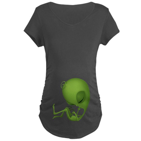 CafePress - Alien Fetus Maternity Dark T Shirt - Maternity Dark T-Shirt