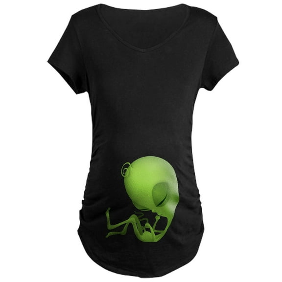 CafePress - Alien Fetus Maternity Dark T Shirt - Maternity Dark T-Shirt