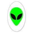 thumbnail image 1 of CafePress - Alien Head Oval Sticker - Sticker (Oval), 1 of 1