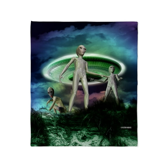 CafePress - Alien Invasion Throw Blanket - Soft Fleece Throw Blanket, 50"x60" for All Ages