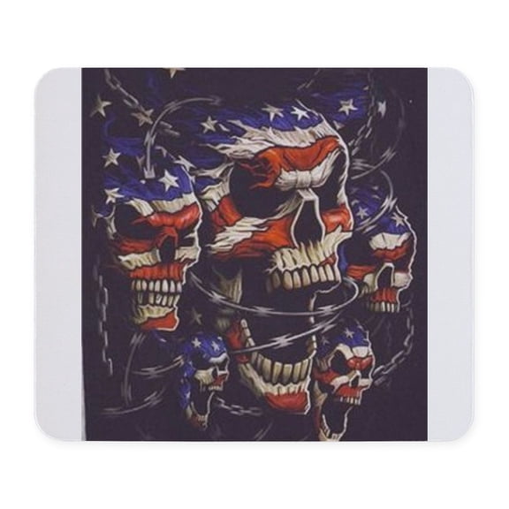 CafePress - All American Skulls Mousepad - Non-slip Rubber Mousepad, Gaming Mouse Pad