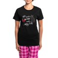 thumbnail image 1 of CafePress - All I Need Is Wine And My Ca Women's Dark Pajamas - Women's Short Sleeve Print T-Shirt and Pants Dark Cotton Pajama Set, 1 of 7
