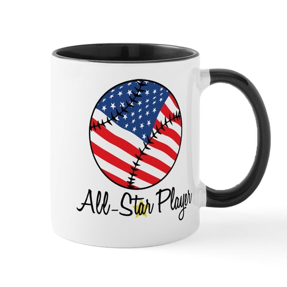 CafePress - All Star Player Mug - 11 oz Ceramic Mug - Novelty Coffee Tea Cup