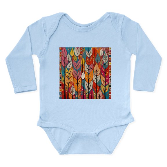 CafePress - All The Autumn Leaves Body Suit - Long Sleeve Cotton Baby Bodysuit