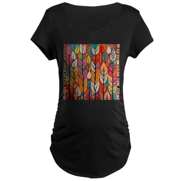 CafePress - All The Autumn Leaves Maternity T Shirt - Maternity Dark T-Shirt
