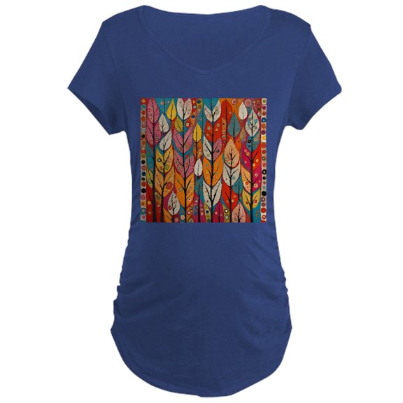 CafePress - All The Autumn Leaves Maternity T Shirt - Maternity Dark T-Shirt