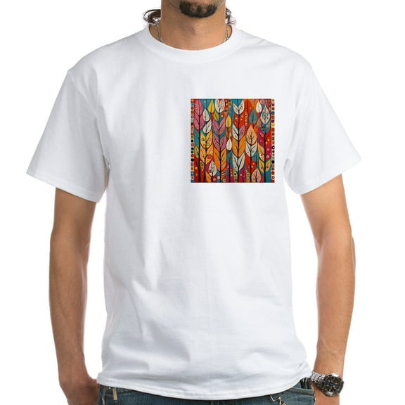 CafePress - All The Autumn Leaves Men's Value T Shirt - Men's White Classic Cotton T-Shirts