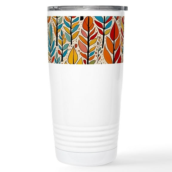 CafePress - All The Colours Of Fall Mugs - Insulated Stainless Steel Travel Tumbler 20 oz.