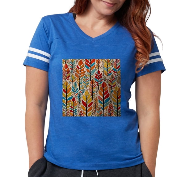 CafePress - All The Colours Of Fall T Shirt - Womens Football Shirt