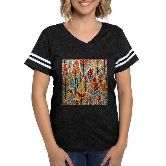 CafePress - All The Colours Of Fall T Shirt - Womens Football Shirt