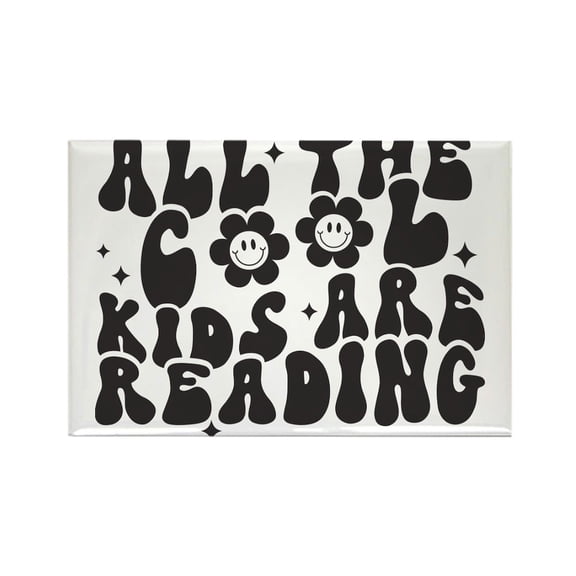 CafePress - All The Cool Kids Are Reading Magnets - Rectangle Magnet, 2"x3" Refrigerator Magnet