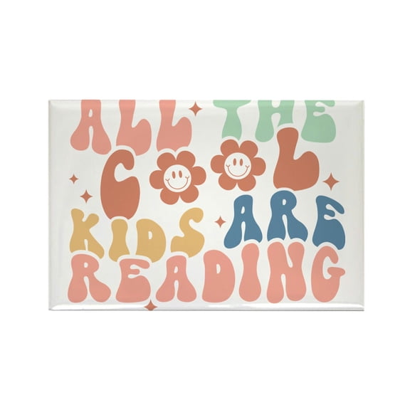 CafePress - All The Cool Kids Are Reading Magnets - Rectangle Magnet, 2"x3" Refrigerator Magnet