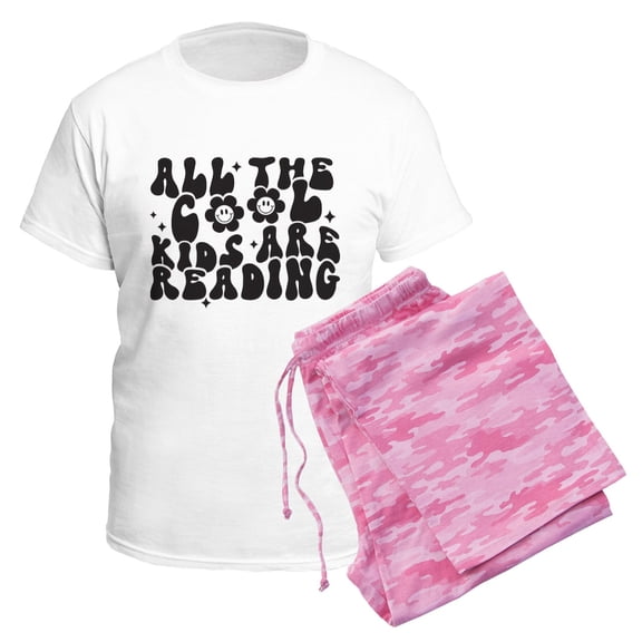 CafePress - All The Cool Kids Are Reading Pajamas - Men's Light Loose Fit Cotton Pajama Set