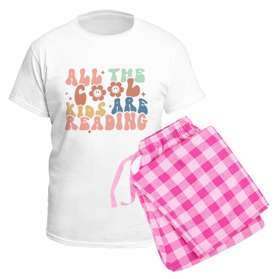 CafePress - All The Cool Kids Are Reading Pajamas - Men's Light Loose Fit Cotton Pajama Set