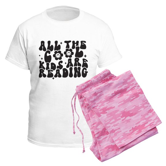 CafePress - All The Cool Kids Are Reading Pajamas - Men's Light Loose Fit Cotton Pajama Set