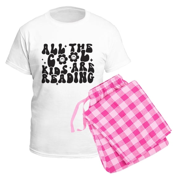CafePress - All The Cool Kids Are Reading Pajamas - Men's Light Loose Fit Cotton Pajama Set