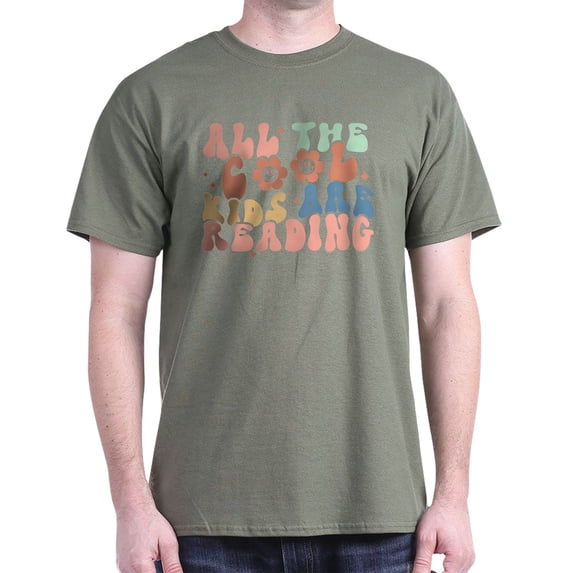 CafePress - All The Cool Kids Are Reading T Shirt - Men's Classic Graphic Cotton T-Shirt