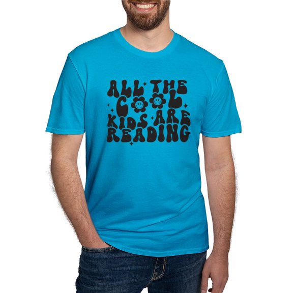CafePress - All The Cool Kids Are Reading T Shirt - Men's Fitted T-Shirt