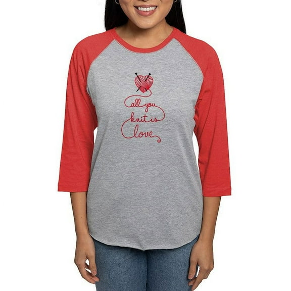 CafePress - All You Knit Is Love Long Sleeve T Shirt - Womens Baseball Tee