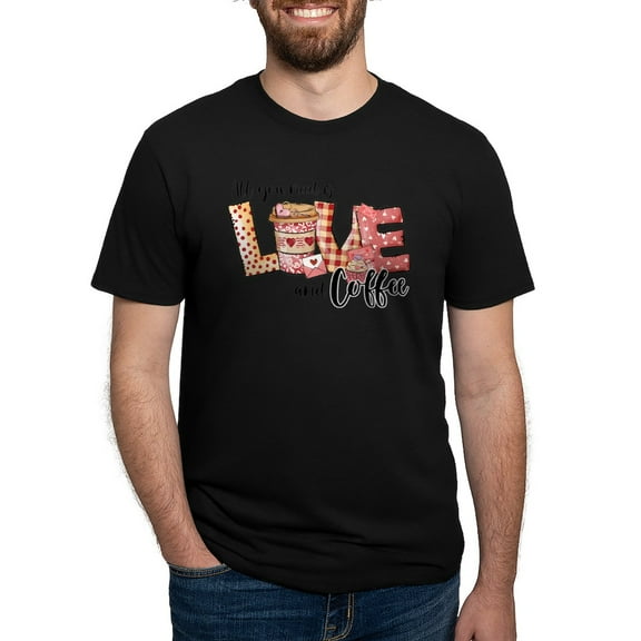 CafePress - All You Need Is Love And Coffee T Shirt - Mens Tri-blend T-Shirt