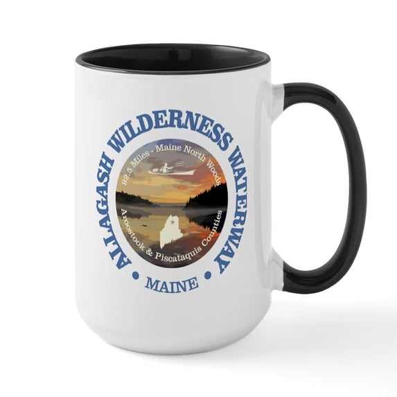 CafePress - Allagash Wilderness Waterway Mugs - 15 oz Ceramic Large White Novelty Mug