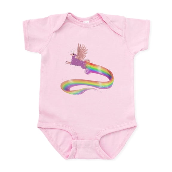 CafePress - Allamacorn Rainbow Body Suit - Baby Light Bodysuit, Size Newborn - 24 Months