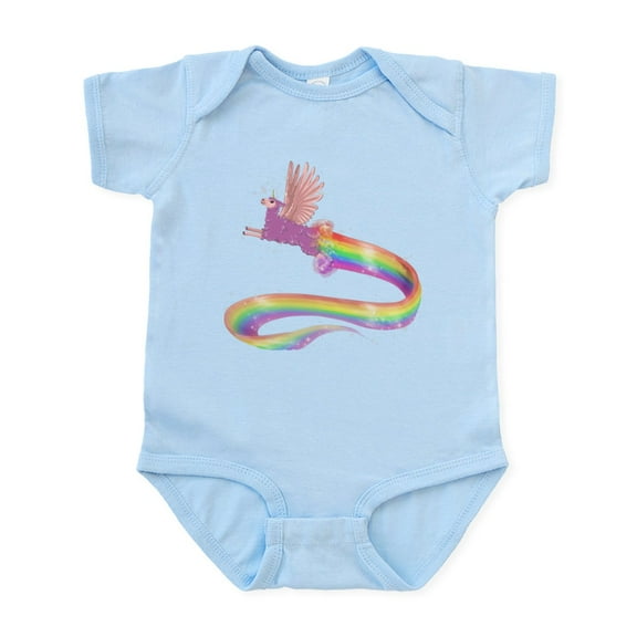 CafePress - Allamacorn Rainbow Body Suit - Baby Light Bodysuit, Size Newborn - 24 Months
