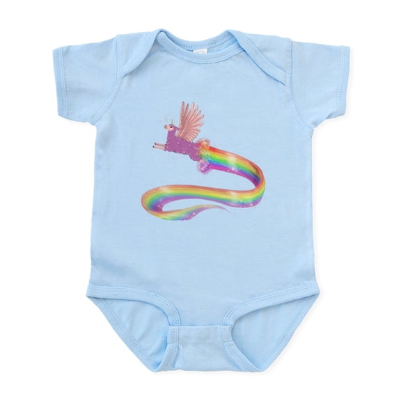 CafePress - Allamacorn Rainbow Body Suit - Baby Light Bodysuit, Size Newborn - 24 Months