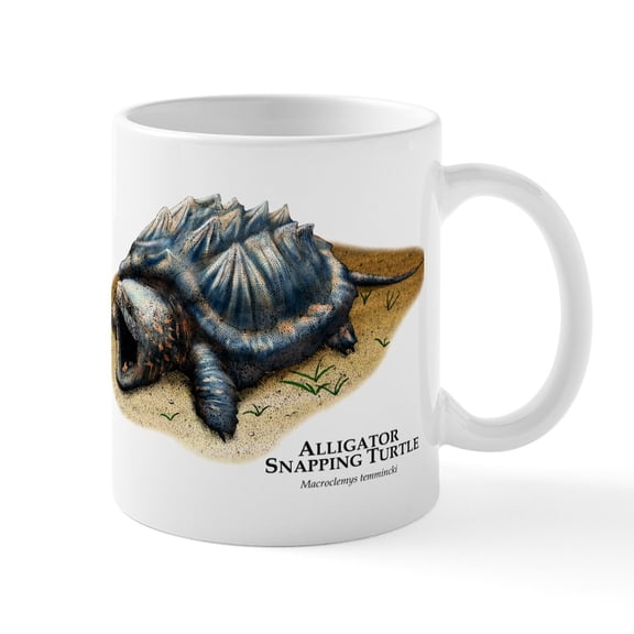 CafePress - Alligator Snapping Turtle Mug - 11 oz Ceramic Mug - Novelty Coffee Tea Cup