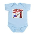 thumbnail image 1 of CafePress - Allstar Baseball First Birthday Infant Bodysuit - Baby Light Bodysuit, Size Newborn - 24 Months, 1 of 4