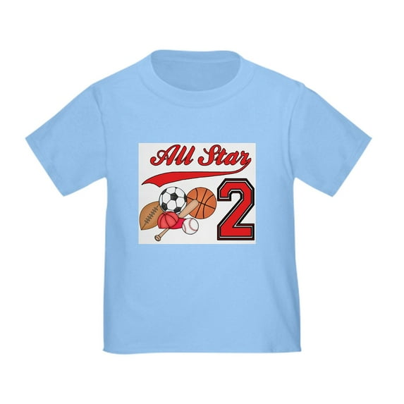 CafePress - Allstar Sports 2Nd Birthday Toddler T Shirt - Cute Toddler T-Shirt, 100% Cotton