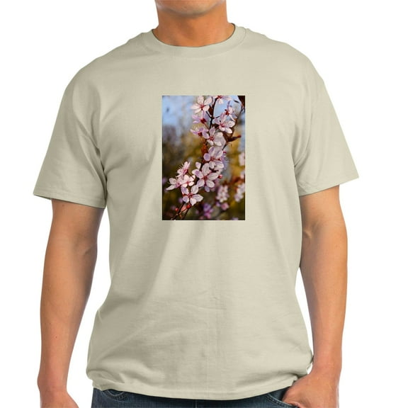 CafePress - Almond Blossoms In Spring Light T Shirt - Light T-Shirt - CP