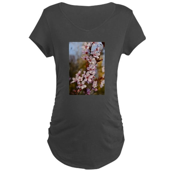 CafePress - Almond Blossoms In Spring Maternity Dark T Shirt - Maternity Dark T-Shirt