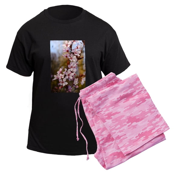 CafePress - Almond Blossoms In Spring Men's Dark Pajamas - Men's Dark Loose Fit Cotton Pajama Set