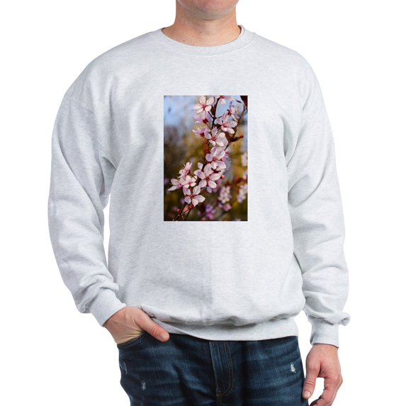CafePress - Almond Blossoms In Spring Sweatshirt - Crew Neck Sweatshirt
