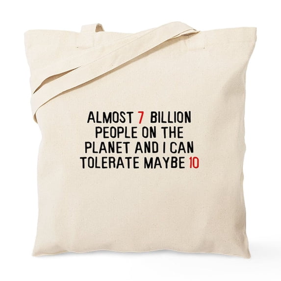 CafePress - Almost 7 Billion People On The Planet Tote Bag - Unisex Canvas Tote Bag, Beige, 1-Piece