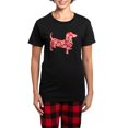 thumbnail image 1 of CafePress - Aloha Doxies In Red Women's Dark Pajamas - Women's Short Sleeve Print T-Shirt and Pants Dark Cotton Pajama Set, 1 of 7