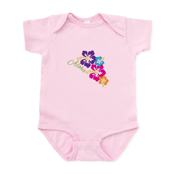 CafePress - Aloha Flowers Body Suit - Baby Light Bodysuit, Size Newborn - 24 Months