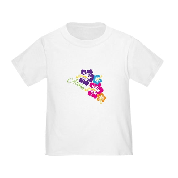 CafePress - Aloha Flowers T Shirt - Cute Toddler T-Shirt, 100% Cotton